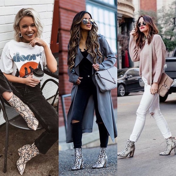 New Steve Madden Whimsy Snakeprint Booties - Picture 8 of 8